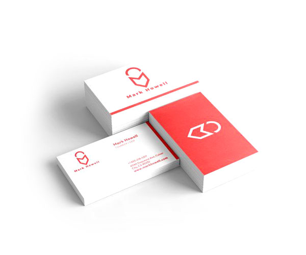 Painted edge card business card